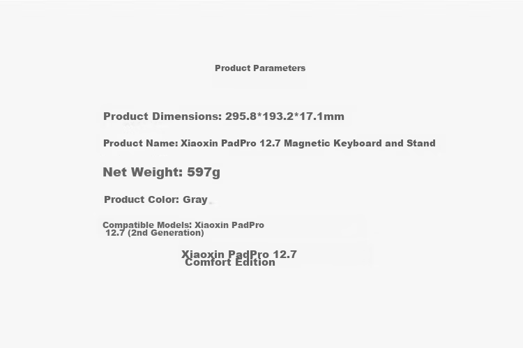 Lenovo Xiaoxin Tablet Pro GT Magnetic Keyboard and Stand Magnetic Pairing Smart Wake and Sleep Detachable Design Multi-Combination Shortcut Keys Breeze Gray 11
