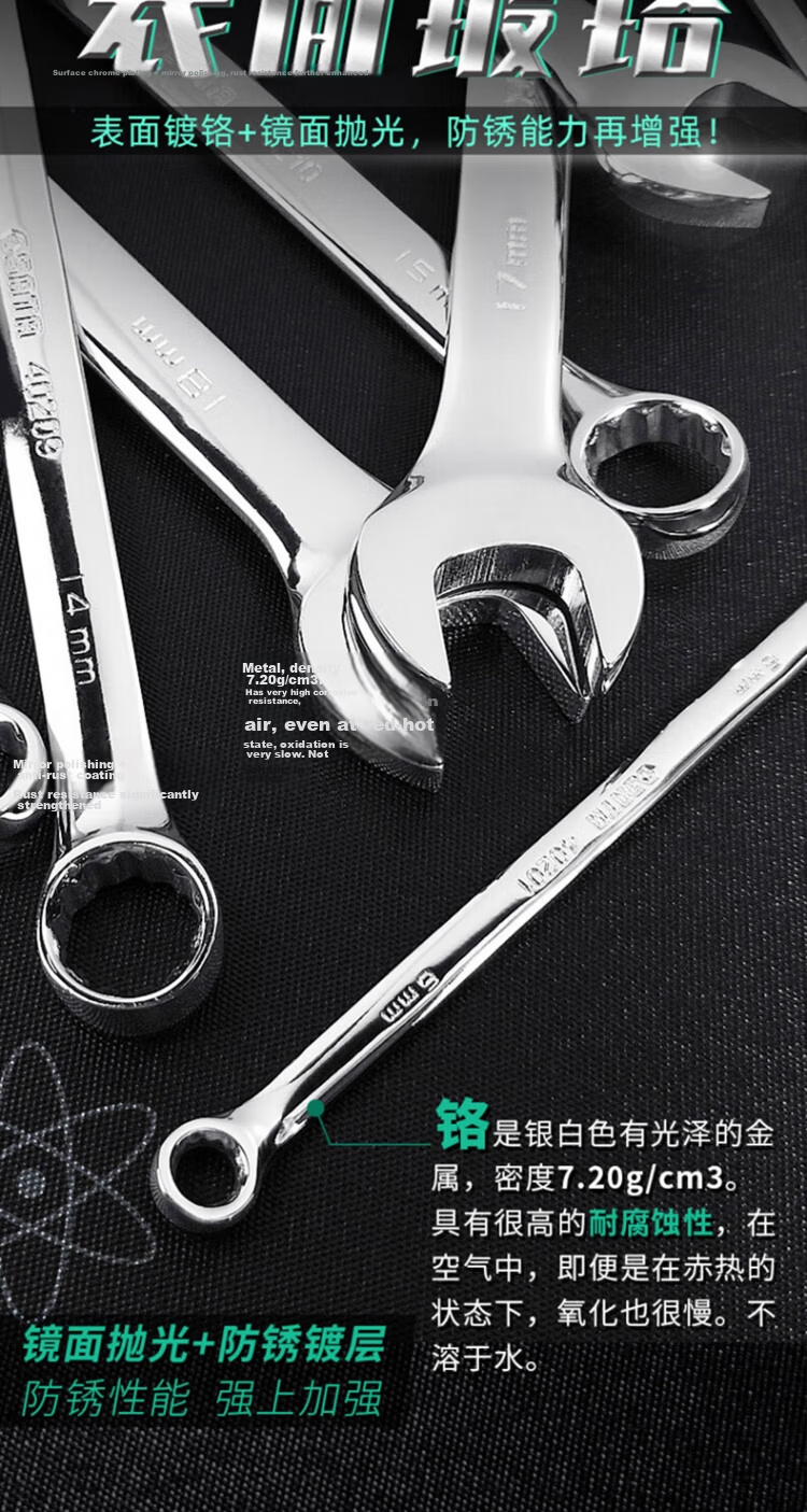 SATA Fully Polished Dual-Use Wrench 30mm 40222 7