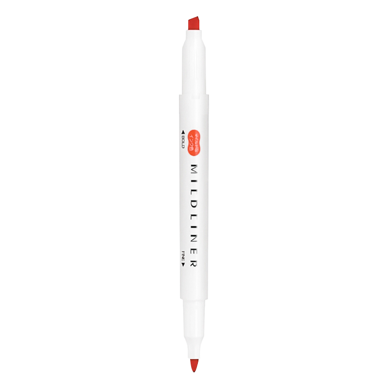 ZEBRA Double-Ended Soft Highlighter, Mildliner Series Single-Color Marking Pen, Student Marker, WKT7, Chrysanthemum Yellow