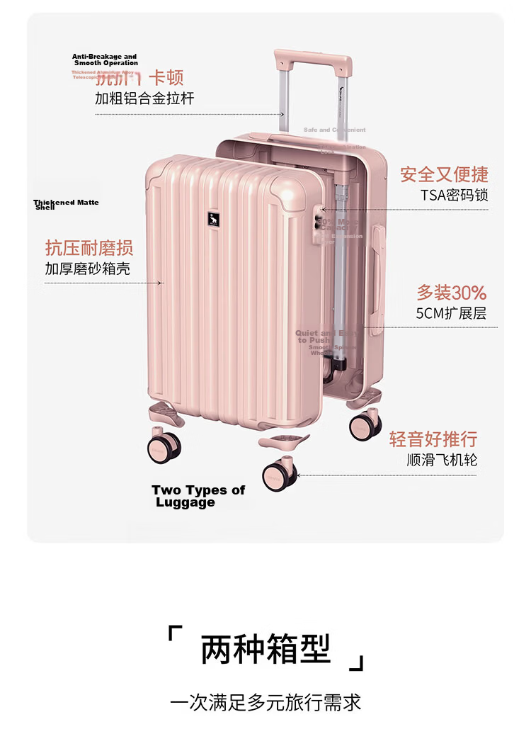 OIWAS 24-inch Large Capacity Travel Luggage High-Value Trolley Case Women Men Business Trip Suitcase with Password Lock 4