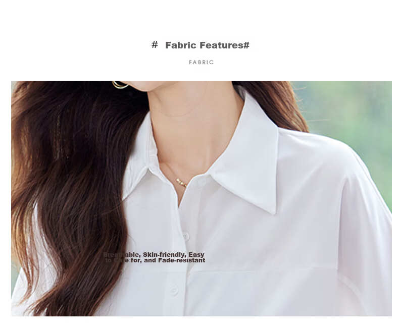 Jeanswest Women's Shirt 2026 Summer Fashion Elegant Commuter Short Sleeve Casual Versatile Top White L 2