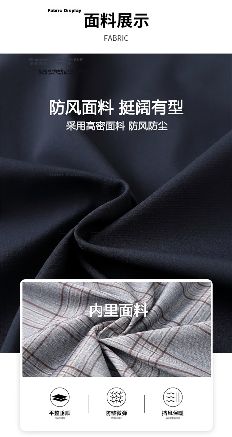 TUCANO Men's Business Casual Jacket, Turn-down Collar Executive Coat, Fashionable Versatile Windproof Comfortable Top, Navy Blue L 4