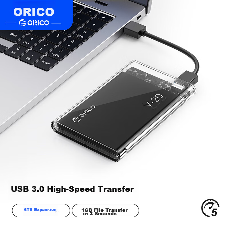 ORICO 2.5 Inch Type-C SATA External Hard Drive Enclosure for Mechanical and SSD DDL25