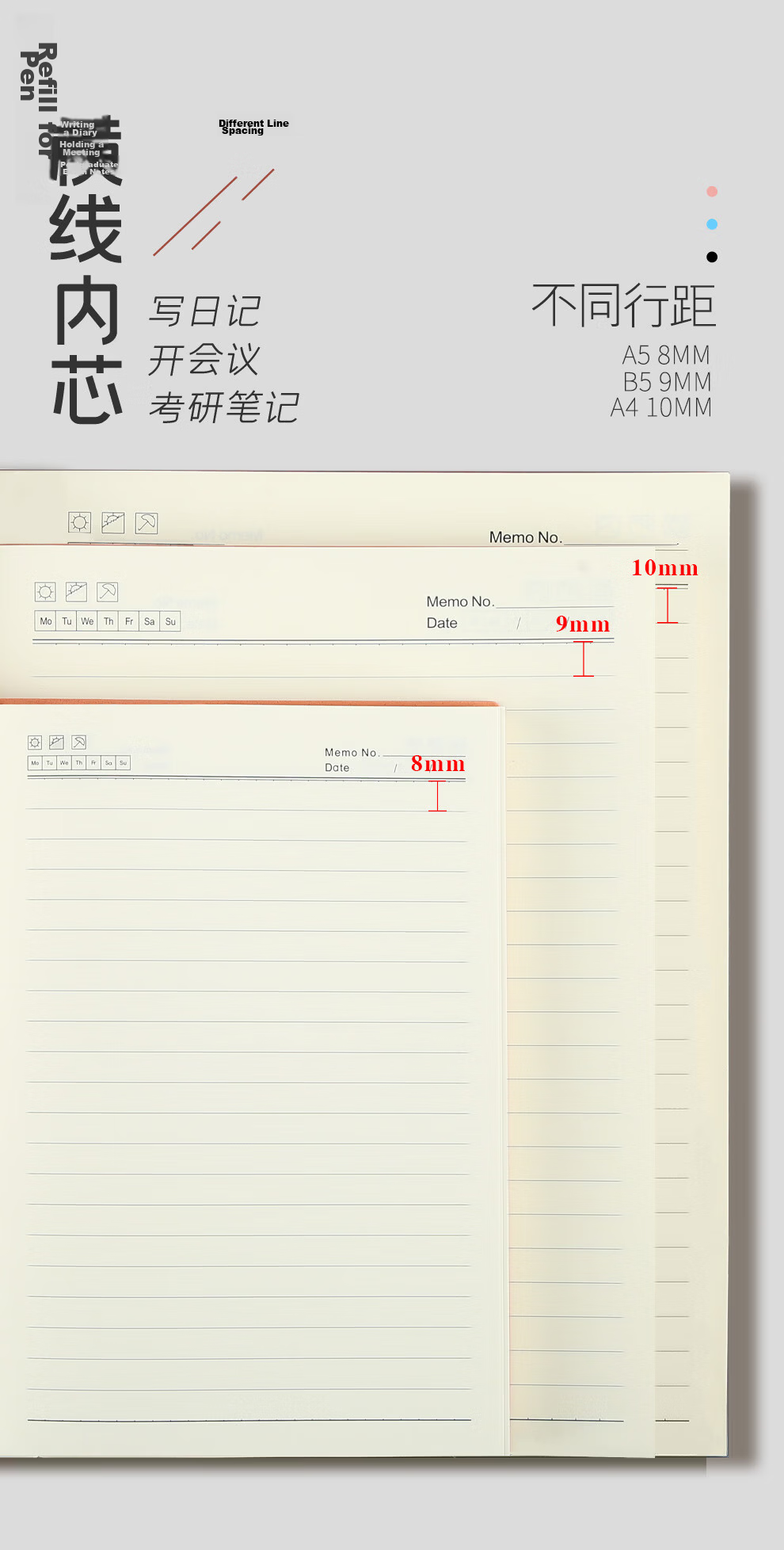 Jiaranheng Business Notebook, Stylish And Simple Design, Thickened with Buckle, Leather Cover, Journal for College Students, Diary, Office Stationery, Meeting Record Book, Customizable, B5 Size, Brown Color 9