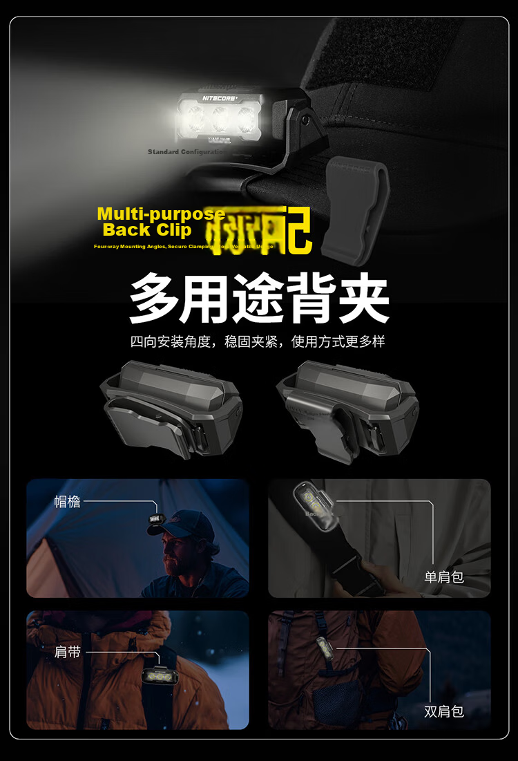 NITECORE HA15 UHE Outdoor Lightweight Portable Headlamp Night Running Camping Lighting AA Battery Replaceable 9