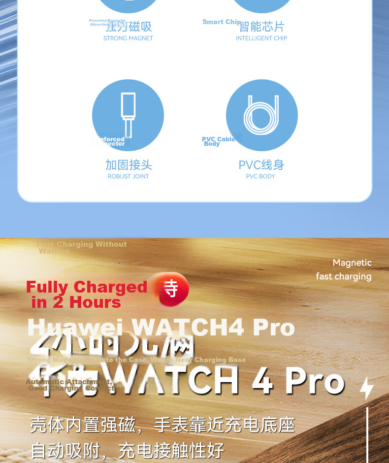 Shixian Huawei Watch D2 Charger Magnetic Charging Dock for Huawei Watch D2 Blood Pressure Smartwatch and Huawei Watch D Series 3