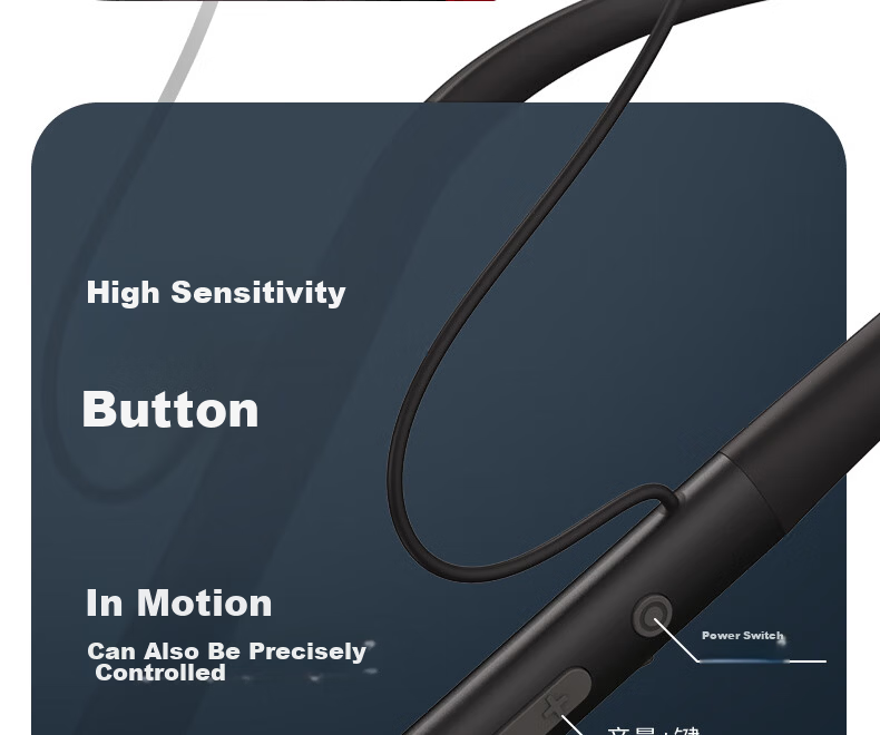 Aigo Sports Bluetooth Neckband, Bluetooth 5.4, Neck-Hanging Style, Ultra-Long Standby Time, Durable Drop-Resistant, Suitable for Apple, Xiaomi, OPPO, Long Battery Life, WP01 Gray And Black 19