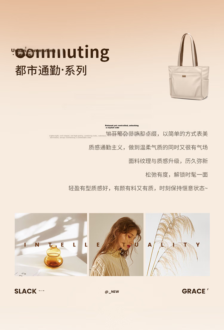 POLO Women's Shoulder Bag Elegant Large Capacity 15-inch Laptop Tote Lightweight Crossbody Bag Birthday Gift 2