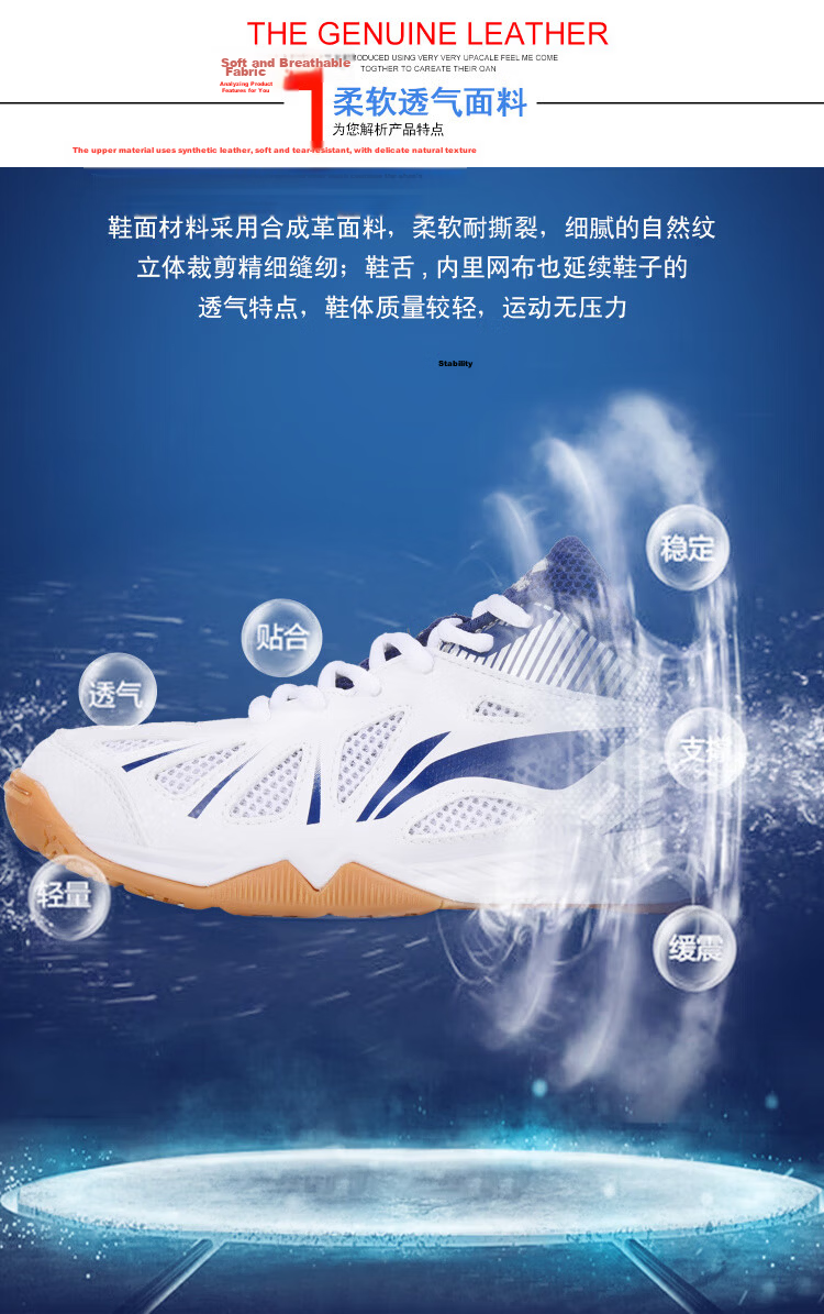 Li-Ning Table Tennis Shoes National Team Training Edition Unisex Professional Non-Slip Ping Pong Sports Shoes I Eagle Eye 3.0 ESS White Black Size 41 6
