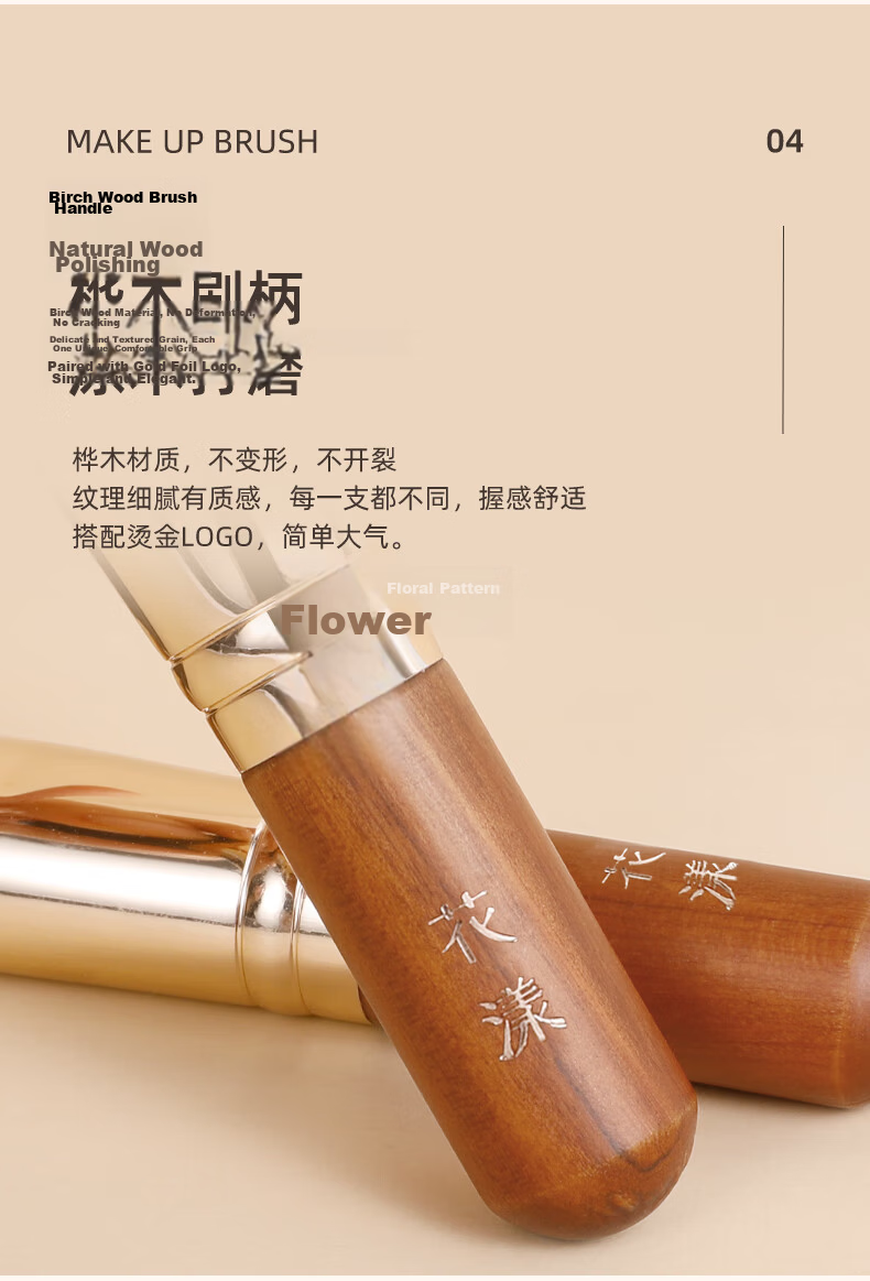 Huayang Portable Brush Set with 5 Multifunctional Brushes for Eyeshadow, Nose Shadow, Blush, And Cosmetics - Perfect for May Day Outings 10
