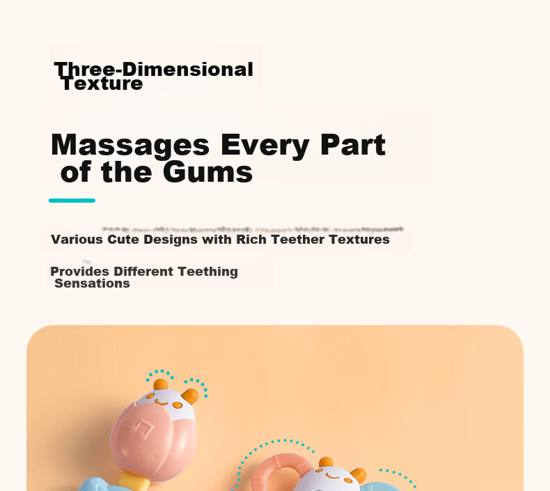Auby Infant Baby Rattle Teether Toy for Newborns 0-1 Year Chewable Grasping Training Full Moon Gift 12