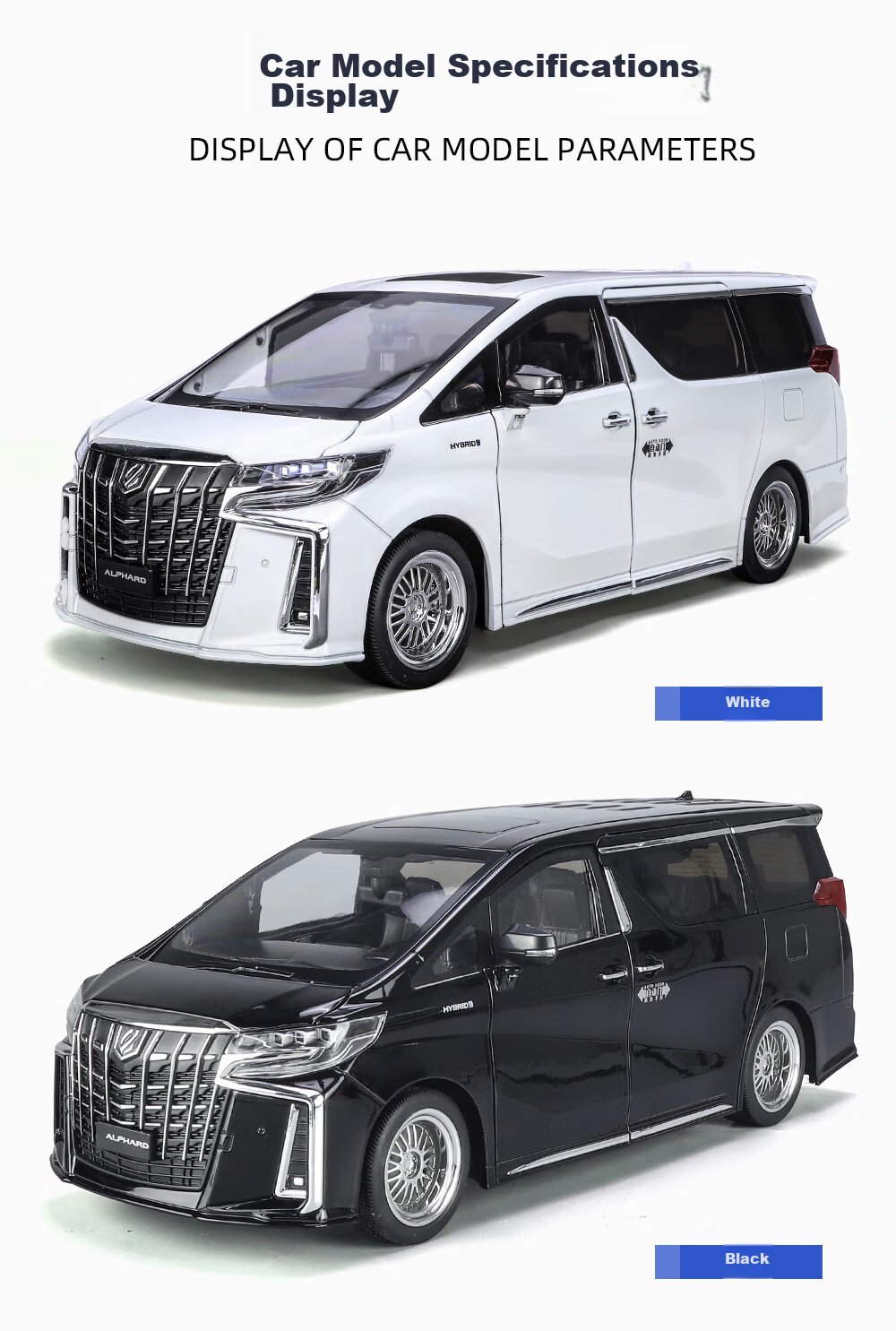 Heimanba Erfa White 1:18 Business Car Model, Realistic Alloy Children's Toy Car, Model Toy Decoration, Toy Car 5