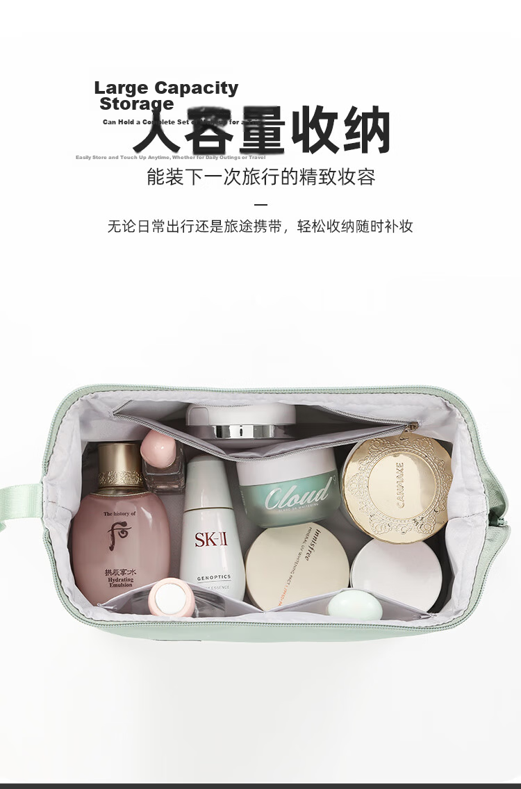 Lehuolvxing Portable Cosmetic Bag for Women, 2026 New Stylish Design, Large Capacity Storage Bag for Toiletries And Skincare Products 7