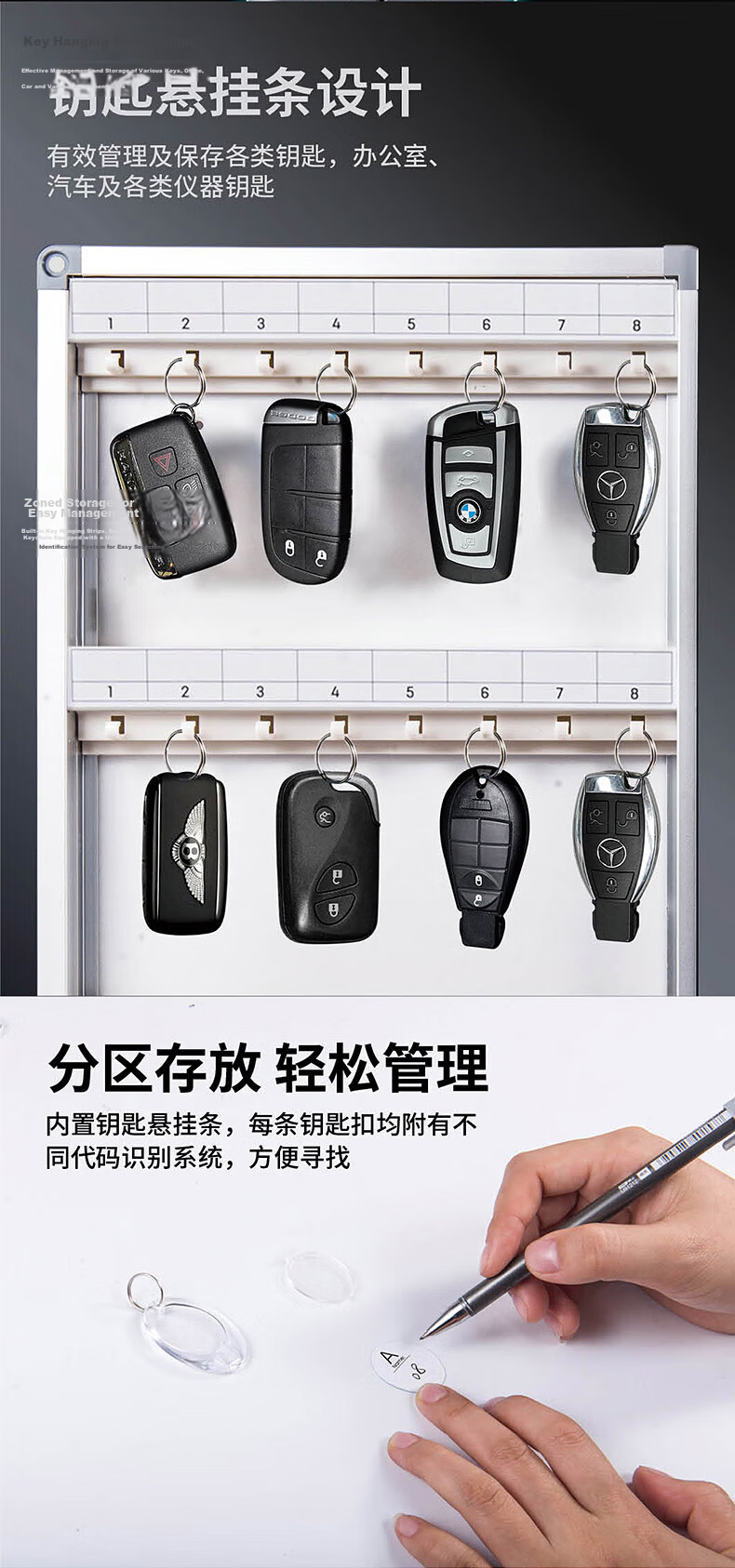 Jinlongxing Mobile Phone Storage Cabinet, Workshop Phone Locker, School Student Office Meeting Storage Box, Aluminum Alloy with Lock, 60 Slots 15