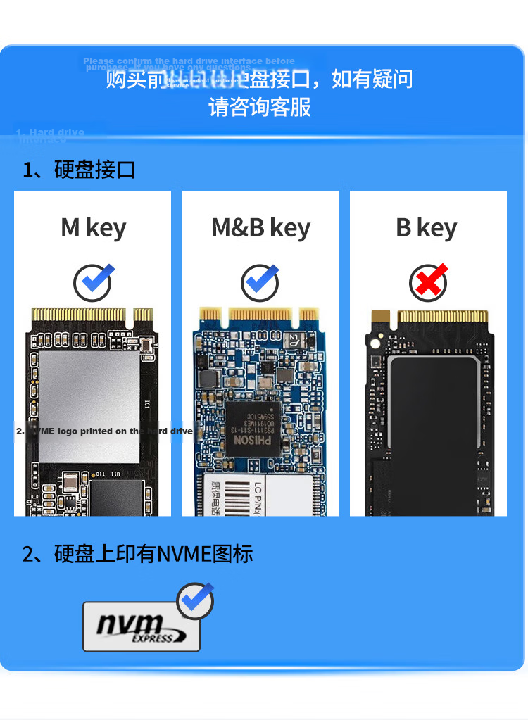 Superior M.2 NVMe SSD Enclosure Type-C 3.2 External Hard Drive Case for Laptop Tablet Mobile Phone SSD Reader 13