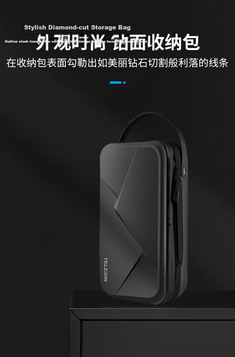 TELESIN Sports Camera Filter Storage Bag Compatible with DJI Action6/5/4/Nano, Feiyu AcePro2, GoPro Filter Storage Protective Case 4