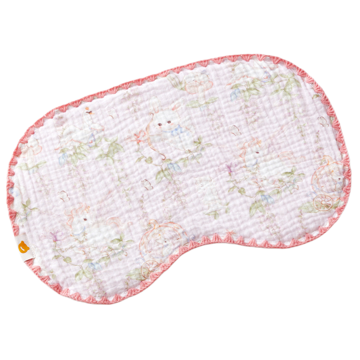 Beitaisi Cloud Pillow, Baby Pillow for 0-1 Year Olds, Sweat-Absorbing Breathable Gauze, Ten-Layer Pleated Fabric, Anti-Colic Pillowcase, Dreamy Floral Patter