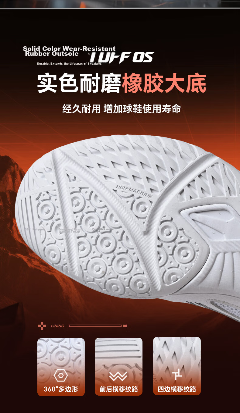 Li-Ning Table Tennis Shoes for Men And Women, Wang Chuqin Fan Edition, National Team Style, Non-Slip, Shock-Absorbing, Wear-Resistant, Training Sports Shoes 6