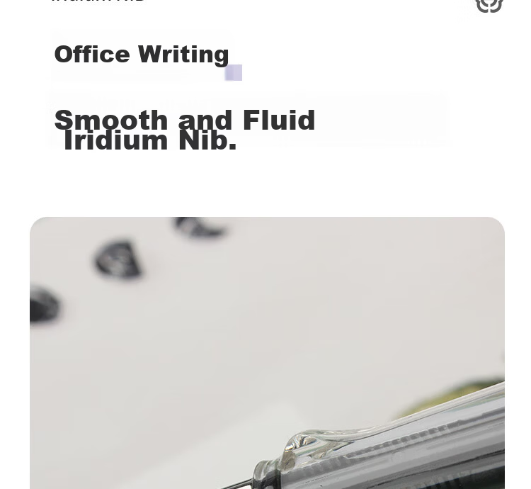 HERO Fountain Pen 359 Posture Correction EF Nib Thin and Thick Craft Student Calligraphy Pen with 6 Random Ink Cartridges Iridium Nib Signature Pen Morandi Deep Blue 11