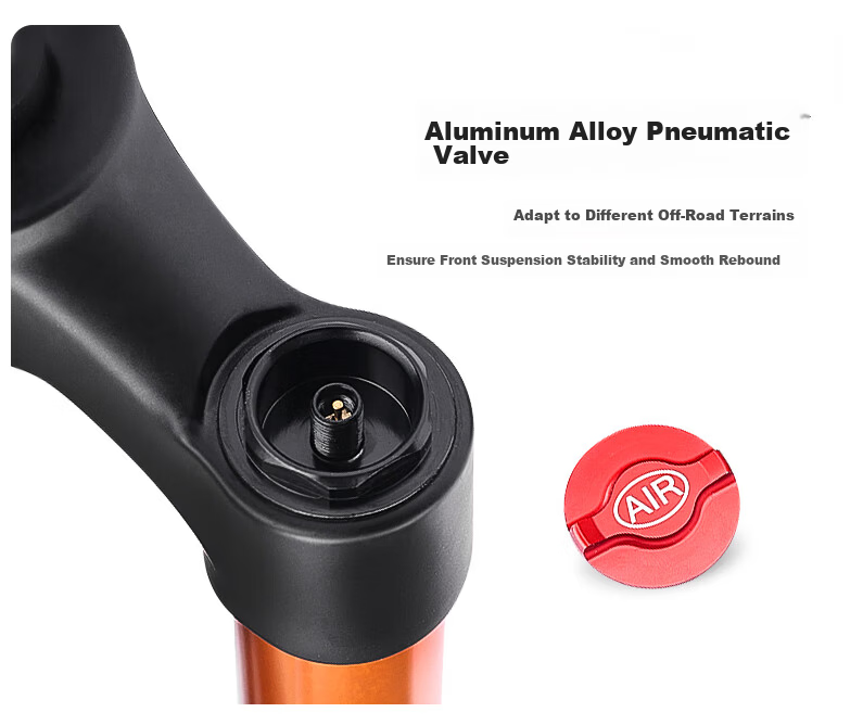 LEBYCLE 26/27.5 Inch Shoulder-Control Mountain Bike Front Fork Shock Absorber Air Suspension Fork Air Pressure Fork Accessories 2