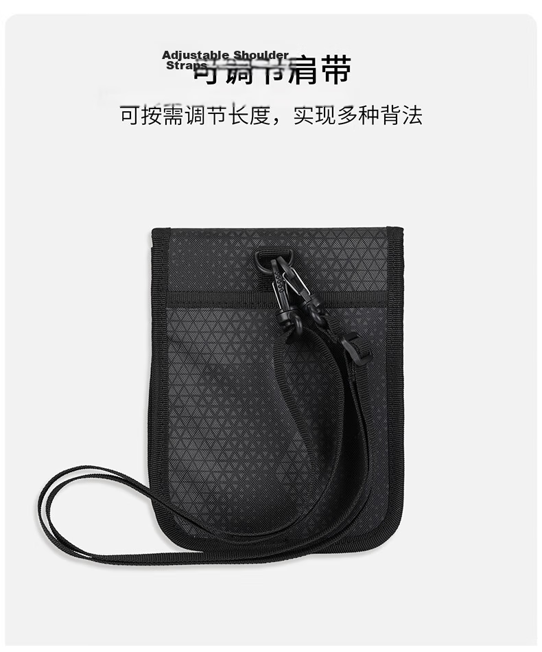 CAT Mini Shoulder Bag Small Phone Bag Casual Crossbody Outdoor Sports Neck Hanging Lightweight Flap Lock Black 84717 8