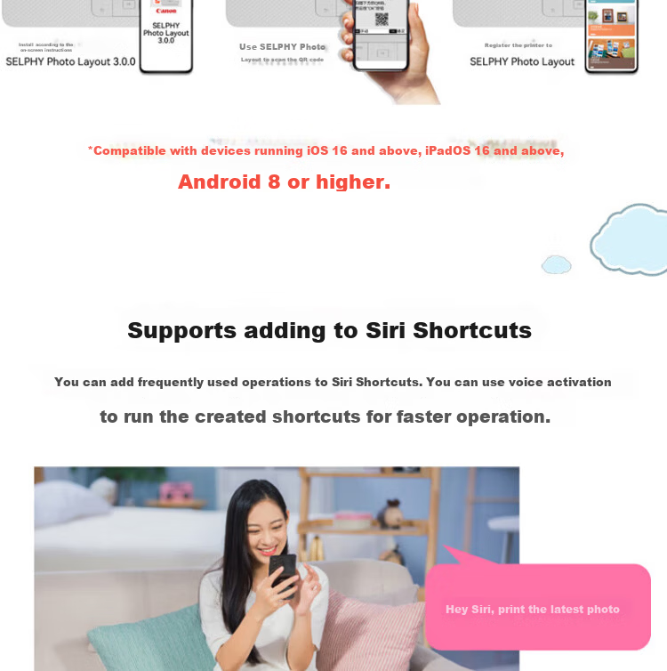 Canon CP1500 Mobile Wireless Photo Printer Home Thermal Sublimation Compact Portable Photo Printer CP1500 White Package 1 12