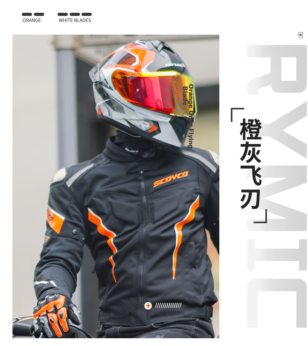 RYMIC Motorcycle Helmet Full-Face 3C Certified Professional Riding Helmet for Men And Women All Seasons 977 Red Gray XL 8