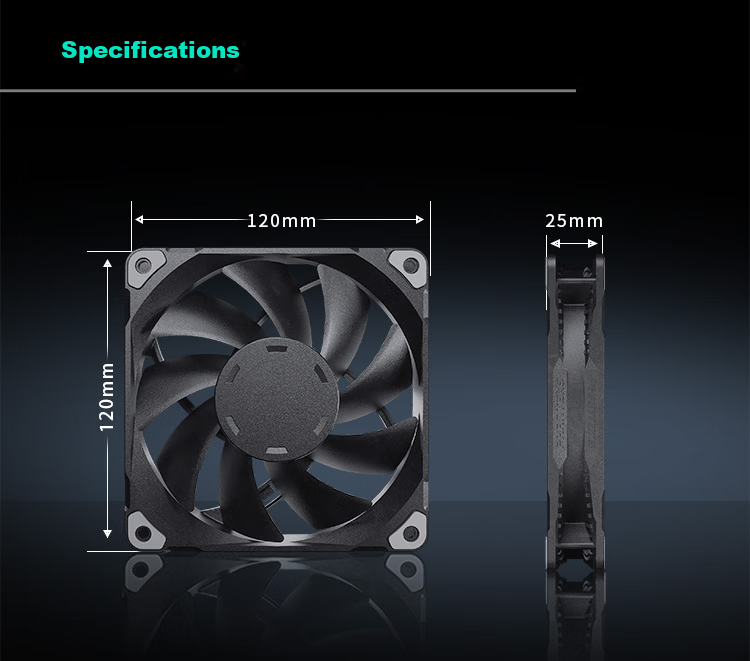 PHANTEKS M25 Elegant Black 14cm Desktop Case Cooling Fan X3 Bundle (FDB Hydraulic Bearing, Series Connection Cable, 4-Pin PWM Temperature Control, Enhanced Airflow) 15