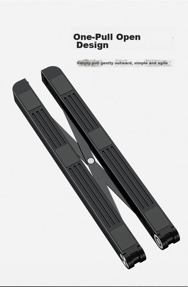 HAILE Laptop Stand Cooling Rack Portable Foldable Five-Level Adjustable AC-4H Black 9