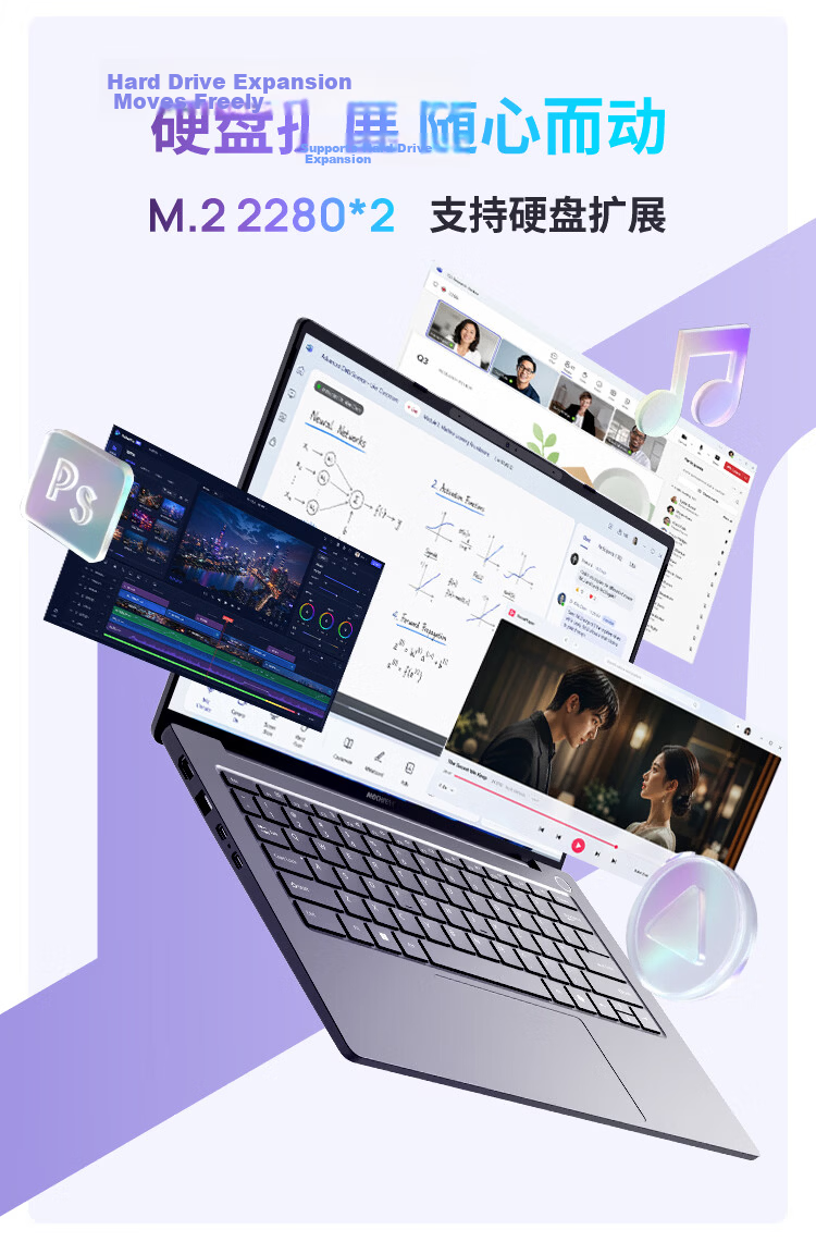 MECHREVO Boundaryless 14 2026 (Core Ultra 5 226V 16GB 1TB 2.8K HD White) Lightweight Gaming Laptop Office Notebook 7