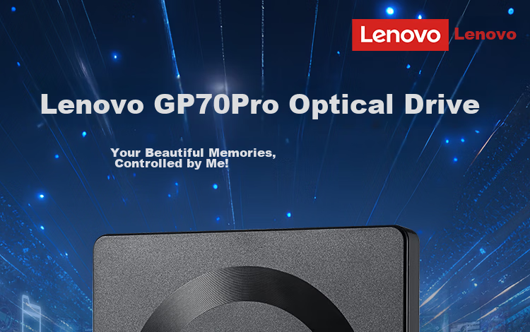 Lenovo 8x External Optical Drive, DVD External Burner, Portable Optical Drive, External Optical Drive, Laptop Portable External Read And Write All-In Black, DB75-Max 1