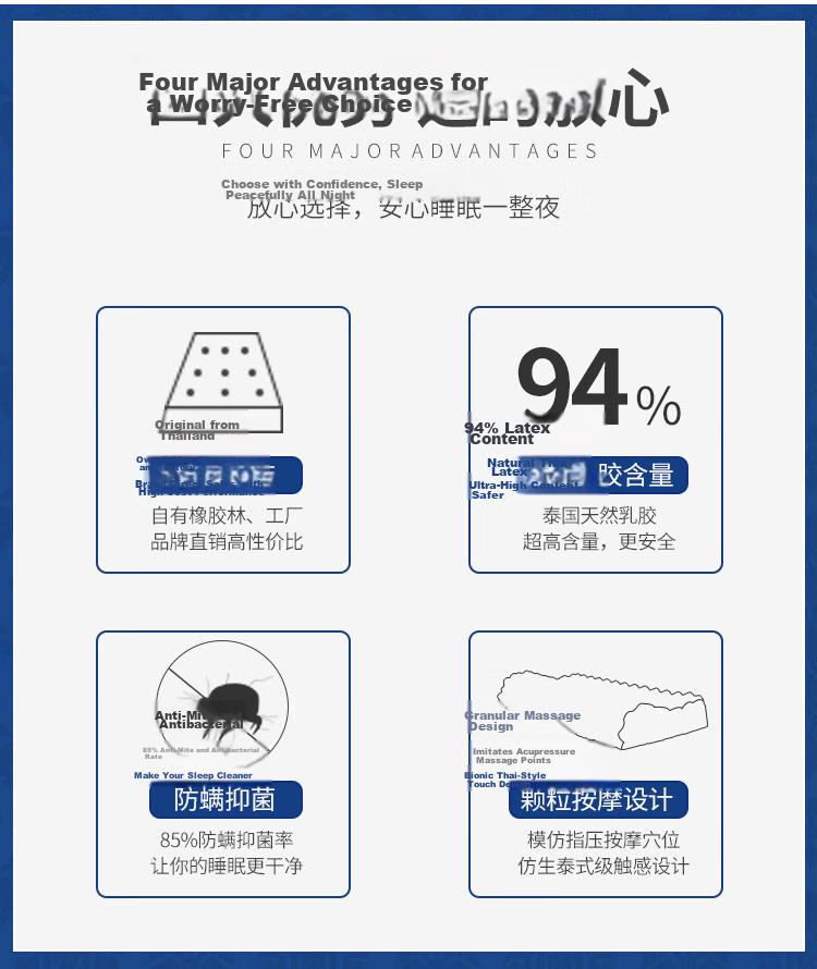 Paratex Particle Massage Wave Pillow, Imported from Thailand, Natural Latex Pillow, 94% Latex Content, Antibacterial And Anti-Mite 3