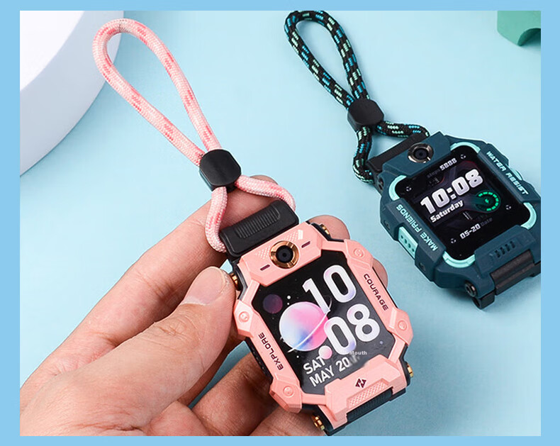 KMaxAI Hanging Rope for Small Genius Children's Phone Watch Z9/Z6S/Z7S/Q2A/Q1R/D3/Y05 Dopamine Hanging Neck Strap Watch Band Woven Single Circle Hanging Chain Blue 9