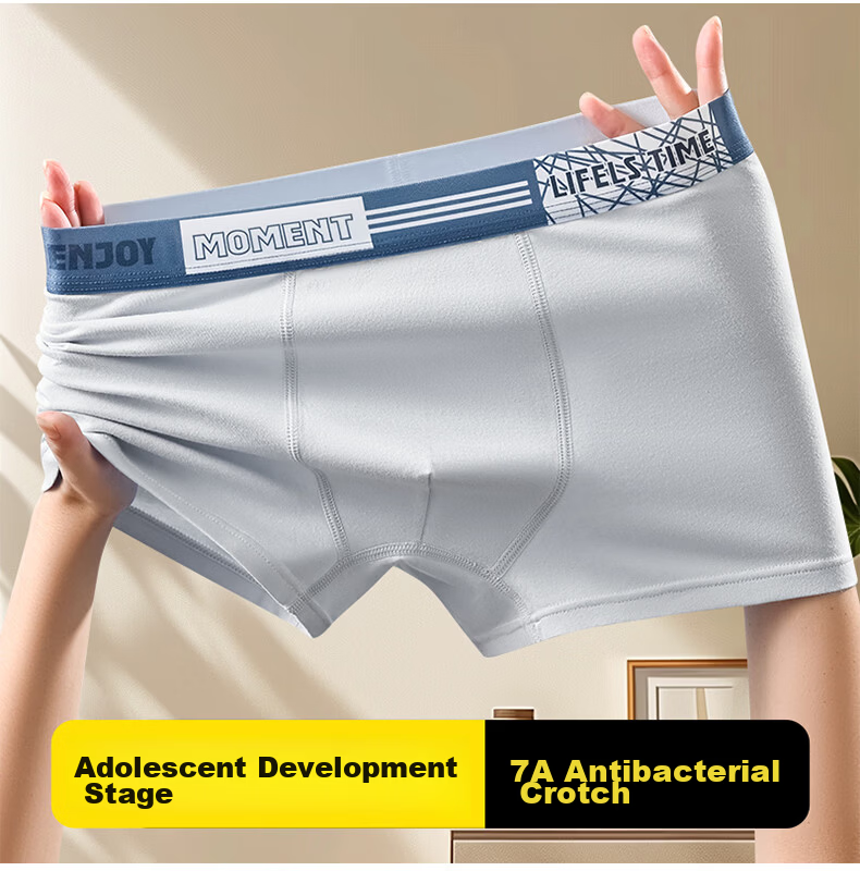 Hodo Youth Pure Cotton Antibacterial Breathable Boys Underwear 7A Antibacterial Crotch Developmental Period 12-16 Years Old Big Kids 185 22