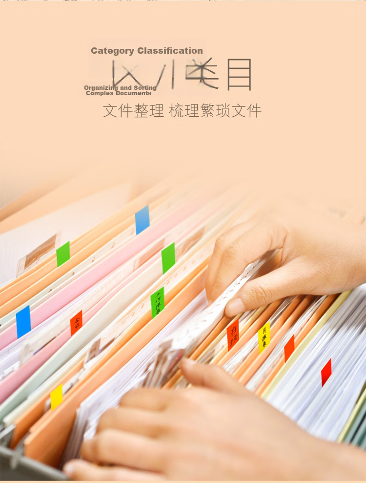 3M [Lowest Price Online] Sticky Notes, Memo Pads/Note Paper/Transparent Index Labels, Office Supplies, 683-6CF Pull-Out Labels (6 Colors) 10