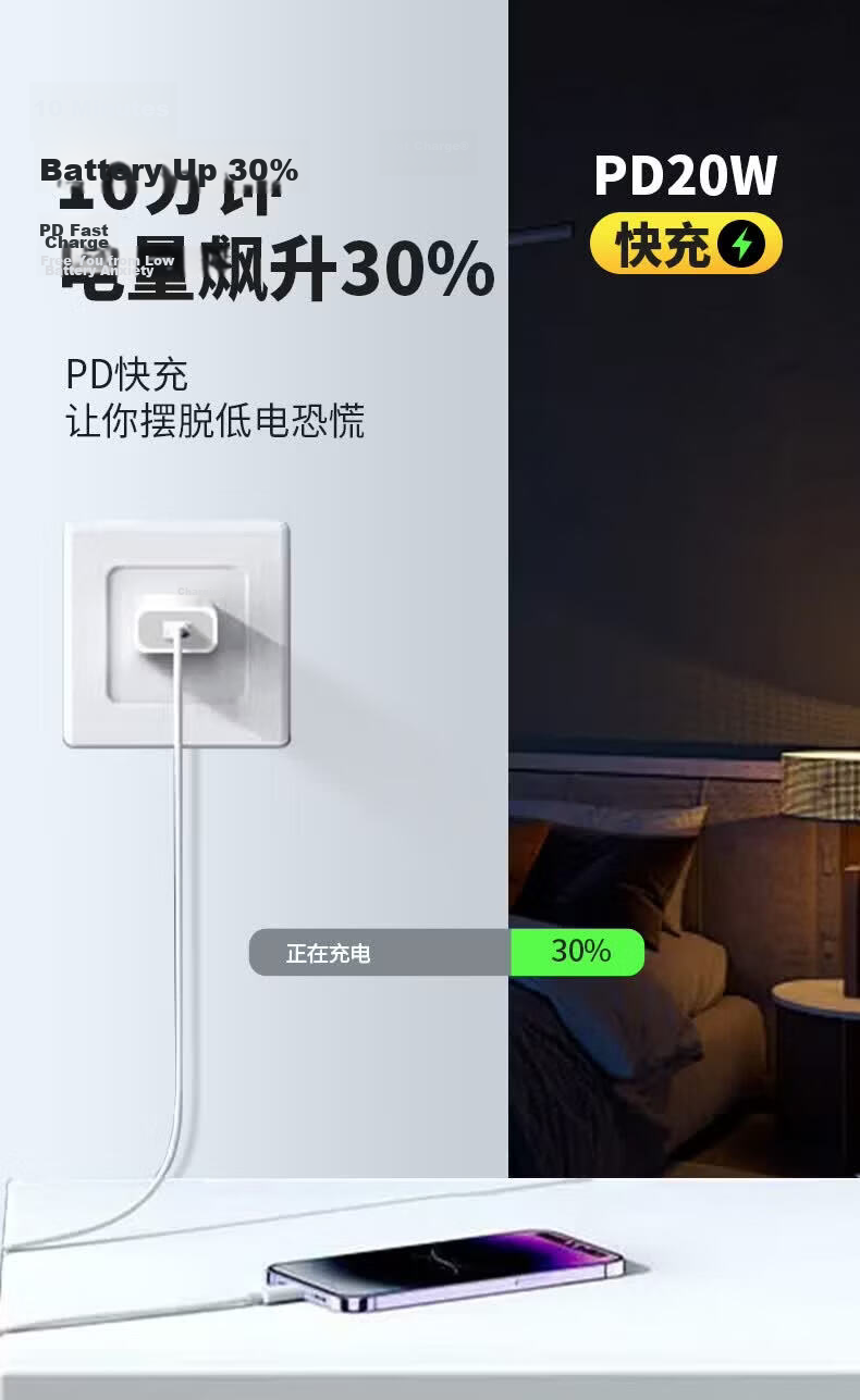 Baking Apple Charging Data Cable for iPhone 14/13 Pro Max/12 Fast Charging Compatible with Original Genuine iPhone 11/10/8 Plus iPad Air Pro Tablet 6
