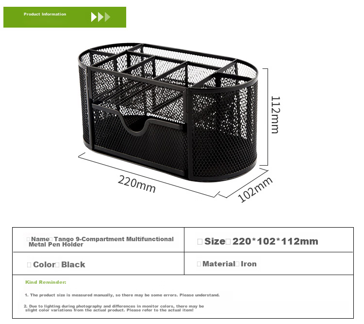 TANGO Office Metal Pen Holder with Hollow Mesh Design, Multifunctional Creative Stylish Spray-Painted Rust-Resistant Office Pen Holder for 3C Digital Products, All-Net Low Price 2