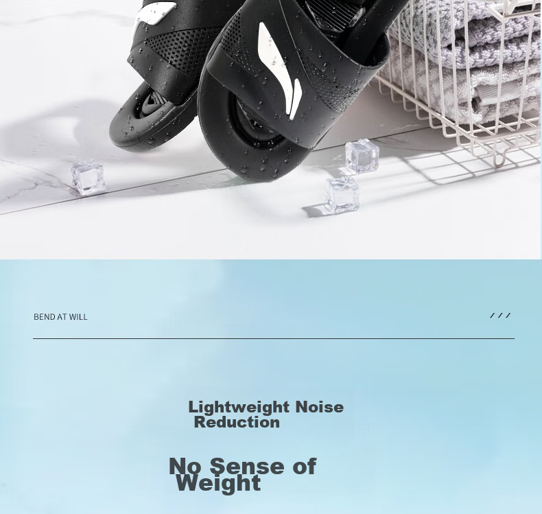 Li-Ning Slippers, Sports Sandals for Men And Women, Summer Outdoor Wear, Non-Slip, Indoor And Outdoor Use, Comfortable, Lightweight, Breathable, Slide Sandals 11