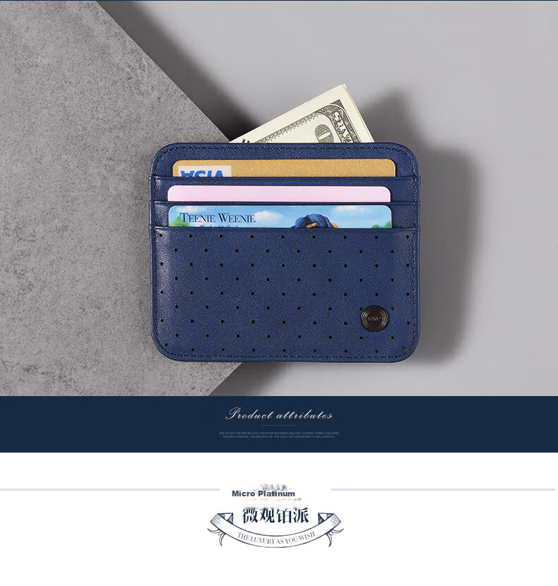 BVP Men's Card Holder, Unisex Slim Style with Multiple Card Slots, Top-Grain Leather, Bank Card Case, Business Card Holder, Birthday Gift 13