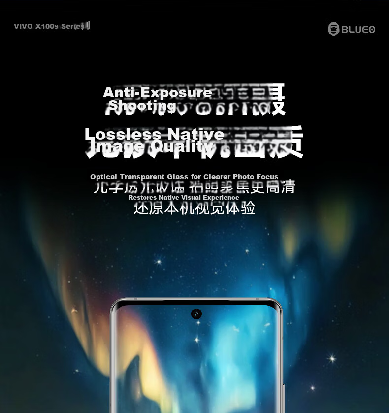 BLUEO AR Ultra Clear ViVO X300 Ultra Camera Lens Protector Anti-Reflection Drop Resistant Scratch Resistant Dustproof Locator Phone Film 10