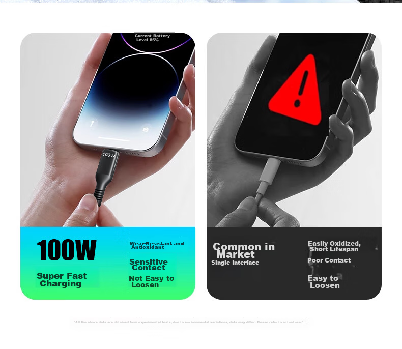 JD Original Three-In Charging Cable 100W/88W/66W Fast Charging Data Cable with Three-Head Type-C Connector Suitable for Android, IPhone, Apple, Huawei, Xiaomi Phones And Car Wired Cable 17