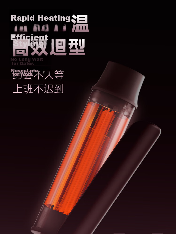 Cuiya Negative Ion Curling Iron 40mm Large Wave Curler Lazy Hair Tool Mid-Long Hair Curling Gift T303F 11