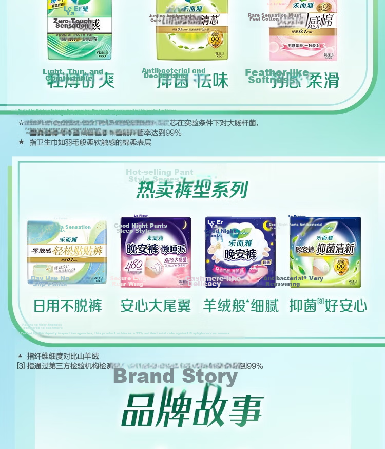 Laurier Zero-Touch Antibacterial Core, Ultra-Thin Breathable Daytime Sanitary Napkins, 25cm, 7 Pieces, Menstrual Pads, Sold by JD 12