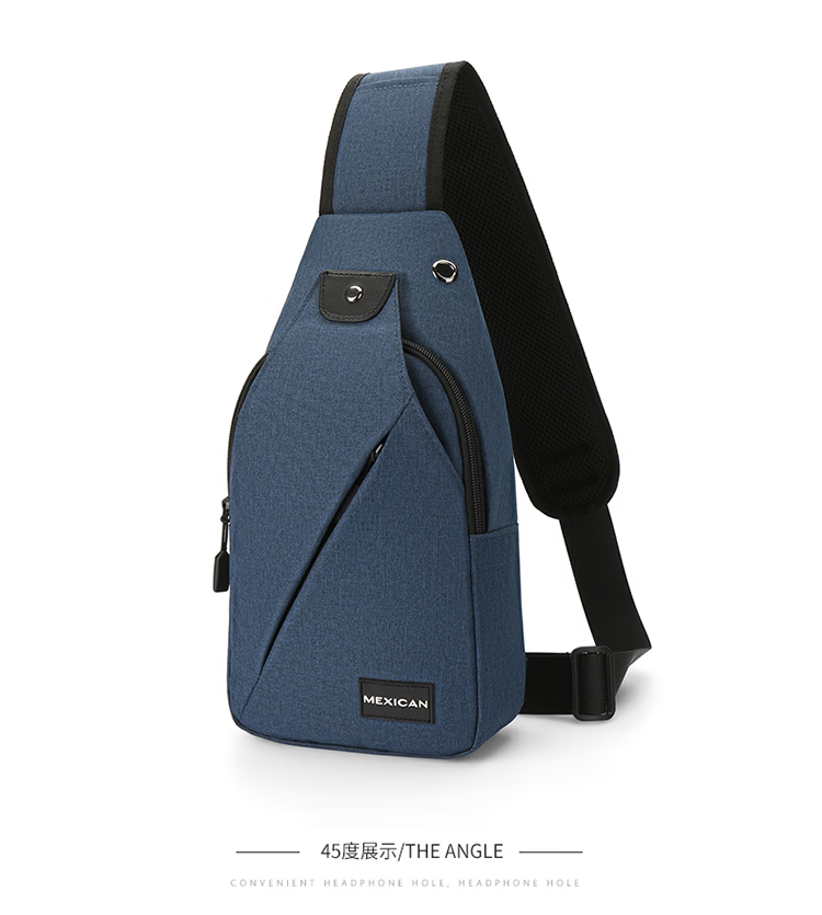 MEXICAN Men's Chest Bag Travel Casual Single Shoulder Crossbody Phone Waist Bag Canvas Backpack Cycling Student Commuter 19