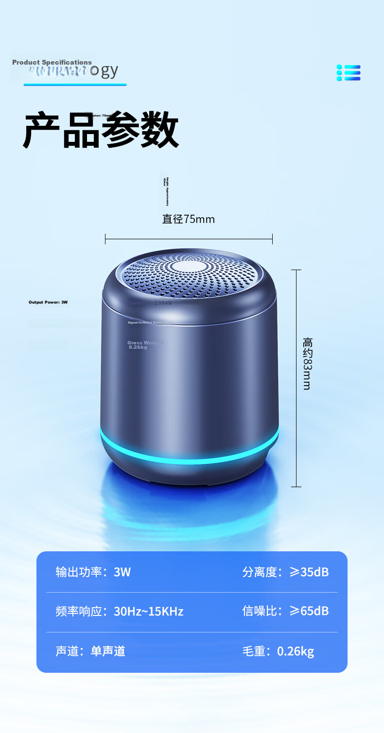 SADA Bluetooth Speaker Heavy Bass Wireless Mini Portable Outdoor Charging Speaker V8 with 3D Surround Sound and TF Card Slot 9