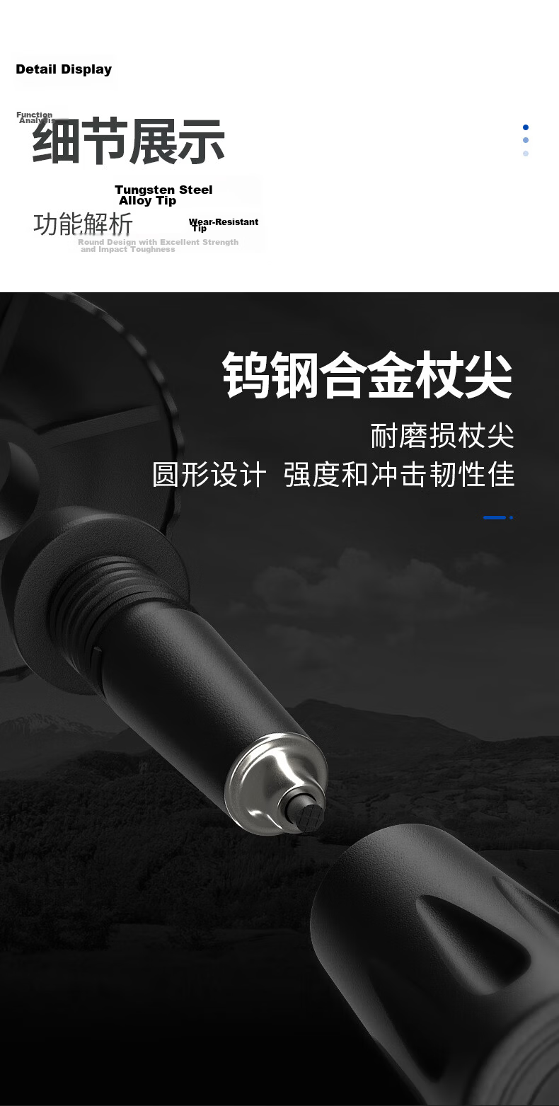 CAMEL [Qingfeng] Hiking Pole, Outdoor Trekking, Lightweight Portable Telescopic Mountaineering Equipment, Aluminum Alloy Walking Stick 15