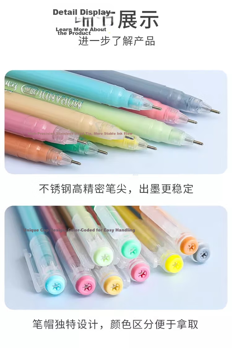 Languo Fluorescent Highlighter Journal Pen Set Colorful Glitter Gel Pens Student School Essential Neutral Pens Drawing Note-taking Large Capacity 18 Colors LG-D055 Quick Dry 5