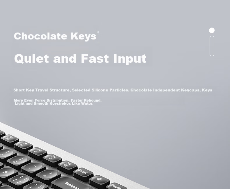 B.O.W Hangshi K670DL Dual-Mode Wireless Bluetooth Charging Keyboard Office Tablet Mobile Laptop iPad Silent Keyboard 106 Keys Black Gray 11