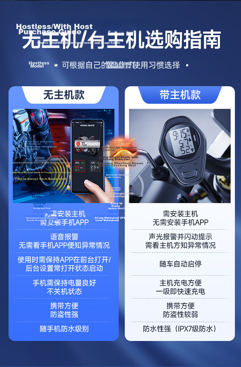 Steel General Motorcycle Tire Pressure Monitor External Wireless Voice Two-Wheel Vehicle Electric Vehicle Tire Pressure Detection MT-3W 11