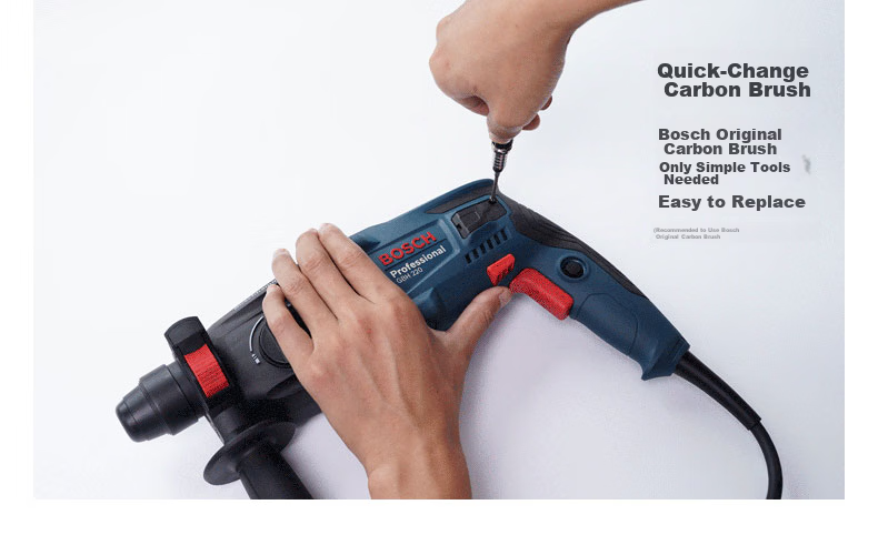 BOSCH 720W Electric Hammer Drill Impact Drill Rotary Hammer Chisel 3-in-1 2kg GBH220 Corded 10